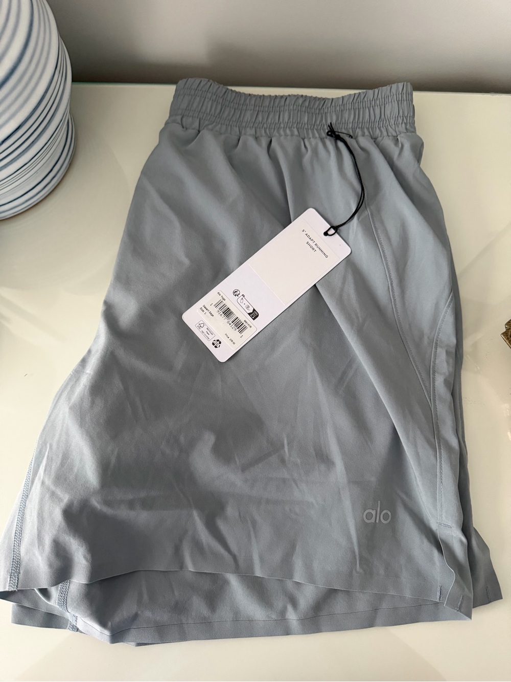 ALO Men's Desert Sage Adapt Running Shorts Lined Large - Picture 2 of 6